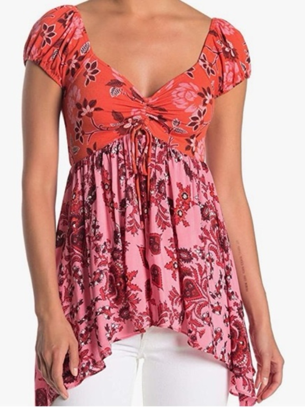 Free People | NWT La Bamba Babydoll IN Hawaiian Sunset SZ XS